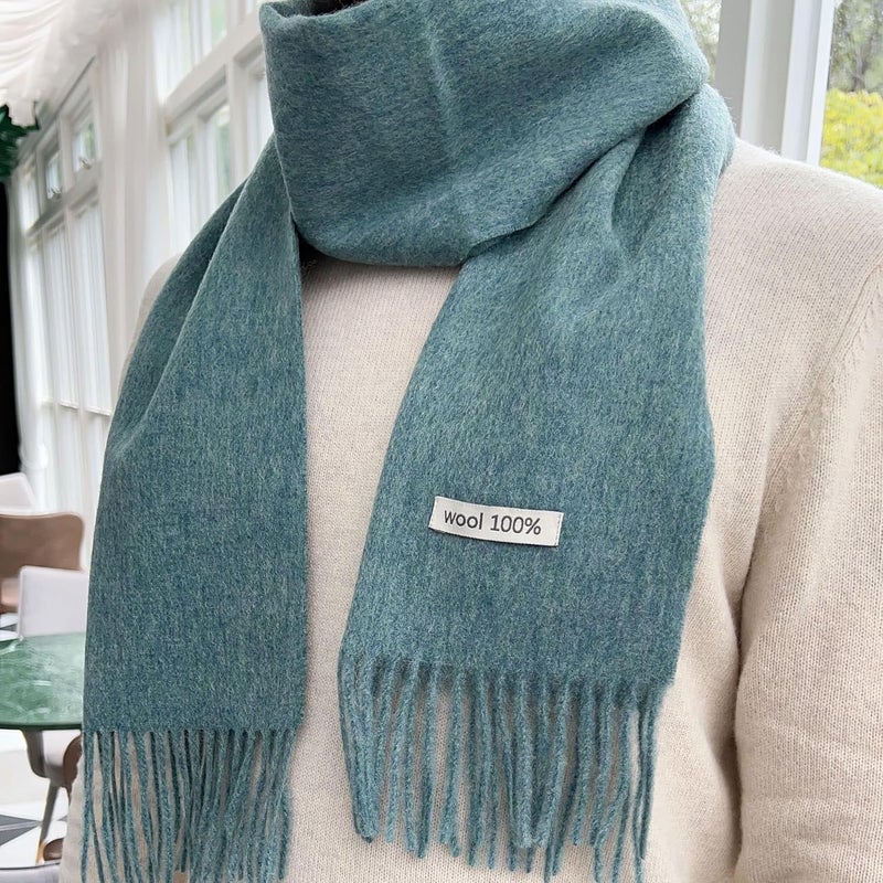 linişte 100% Wool Scarf - Men and Women Winter Warm Soft Luxurious Solid Colors Gift Box - Image 4